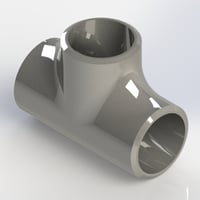 【同径チーズ (Sch80)】CADデータ / 3D / X_T
