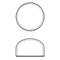 【キャップ (Sch10S)】CADデータ / 2D / DXF