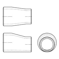 【偏心レジューサー 1形 (Sch40)】CADデータ / 2D / DXF