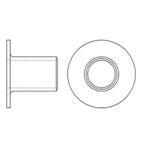 【スタブエンド（ラップジョイント）JIS 20K LJ用《Sch40》】CADデータ / 2D / DXF