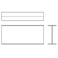 【溶接軽量 H 形鋼】CADデータ / 2D / DXF