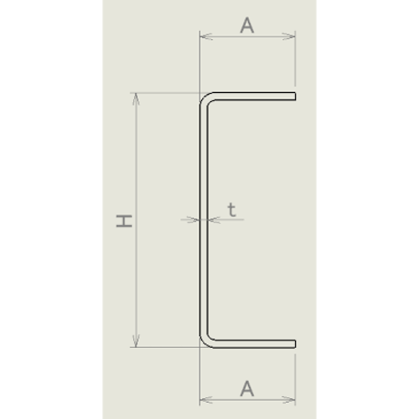 【軽溝形鋼】CADデータ / 2D / DXF