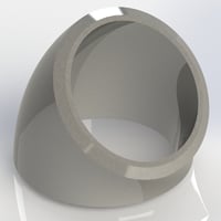【45° ショートエルボ (Sch80)】CADデータ / 3D / X_T