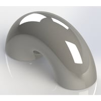 【180° ショートエルボ (Sch80)】CADデータ / 3D / STEP