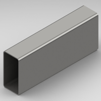 【角形鋼管・長方形 (角パイプ) SUS 1種】CADデータ / 3D / X_T