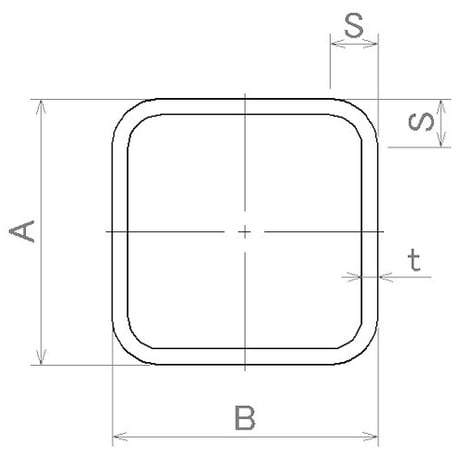 【角形鋼管・正方形 (角パイプ) SUS 2種】CADデータ / 3D / STEP