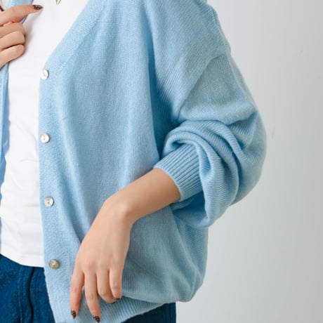 sheer cardigan Blue