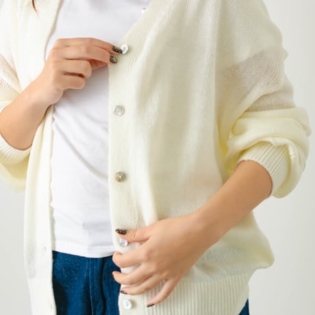 sheer cardigan white