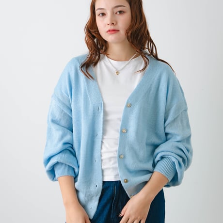 sheer cardigan Blue