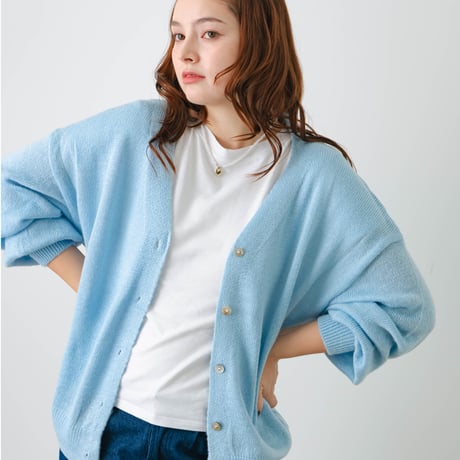 sheer cardigan Blue