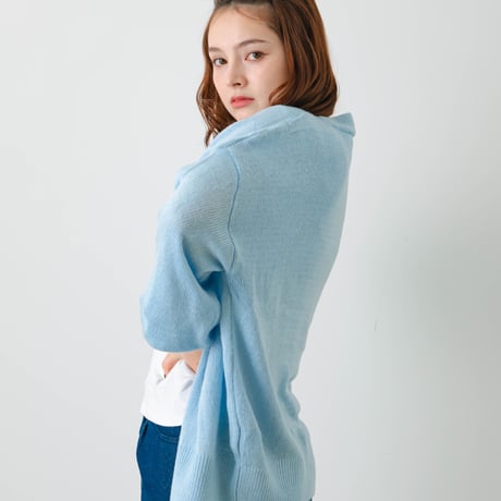 sheer cardigan Blue