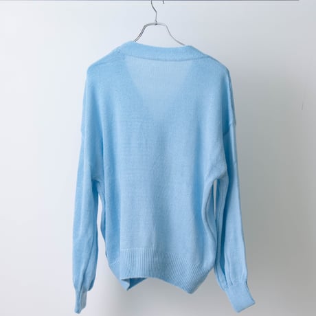 sheer cardigan Blue