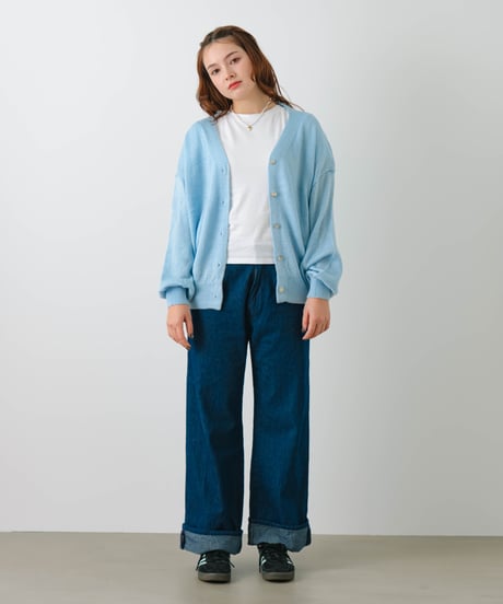 sheer cardigan Blue
