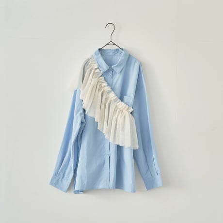 Tulle Blouse light blue