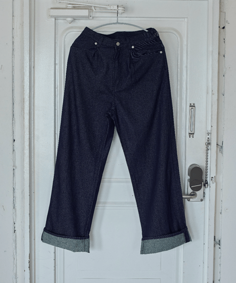 the LOV logo denim