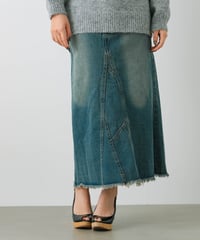 Denim maxi skirt
