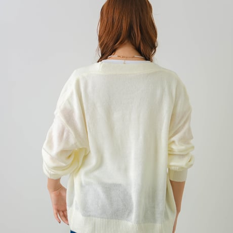sheer cardigan white