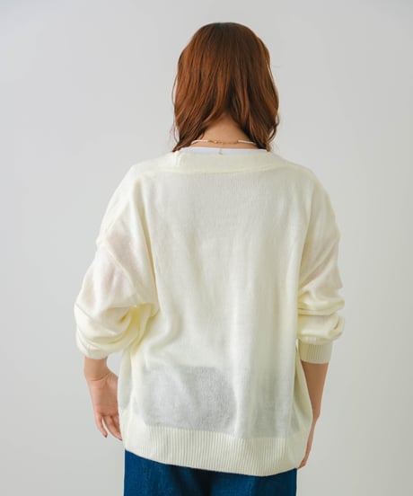 sheer cardigan white