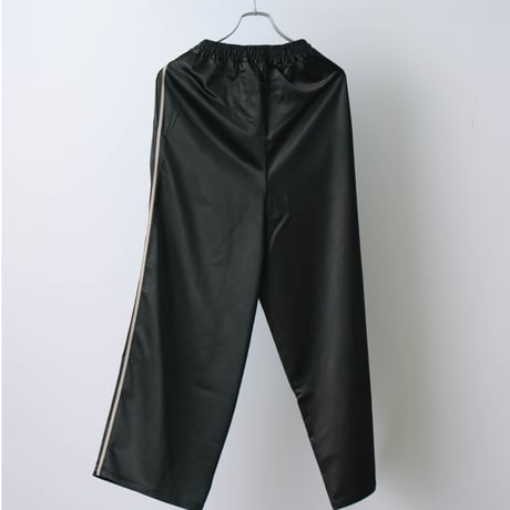 Satin side-stripe pants black