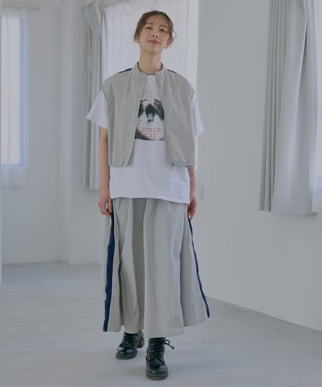 Line Vest Jacket gray