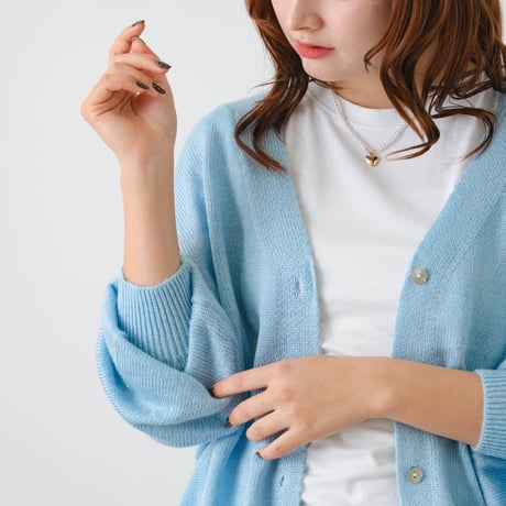 sheer cardigan Blue