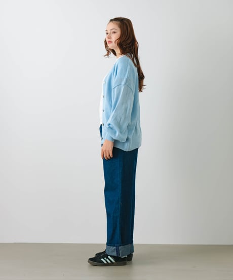 sheer cardigan Blue