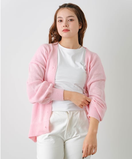 sheer cardigan pink