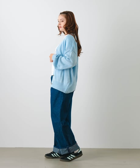 sheer cardigan Blue