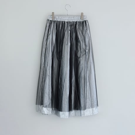Metallic Tulle Skirt  silver
