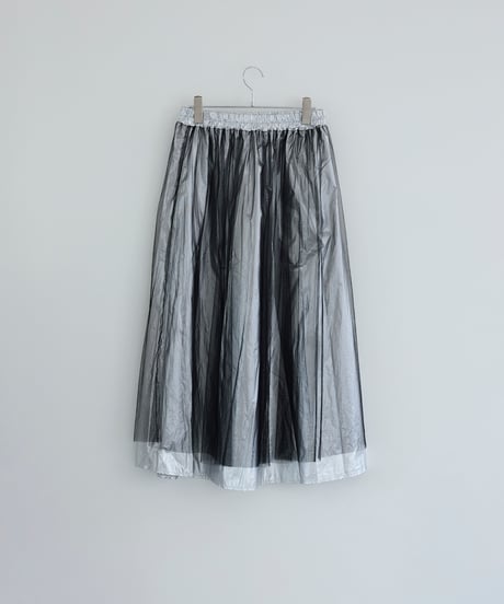 Metallic Tulle Skirt  silver