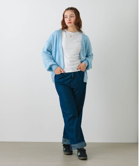 sheer cardigan Blue