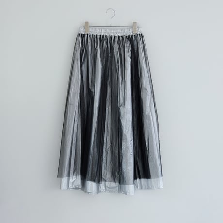 Metallic Tulle Skirt  silver