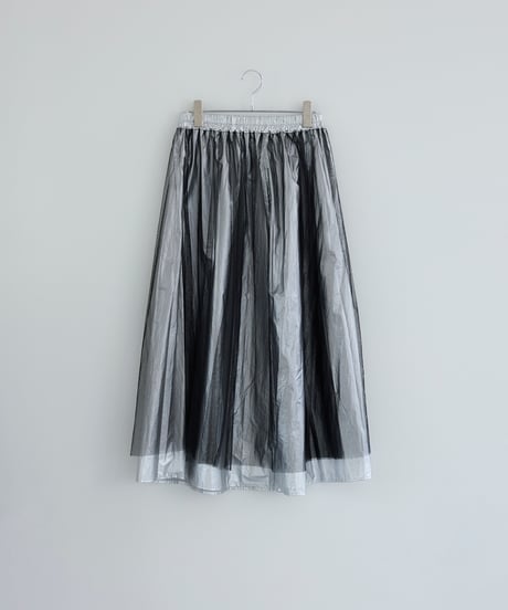 Metallic Tulle Skirt  silver