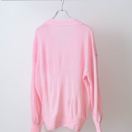 sheer cardigan pink