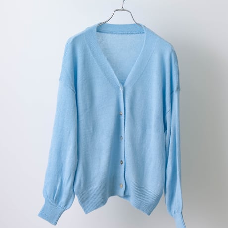 sheer cardigan Blue
