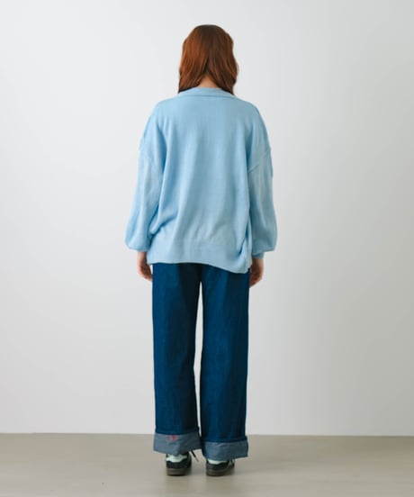 sheer cardigan Blue