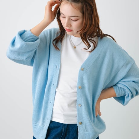 sheer cardigan Blue