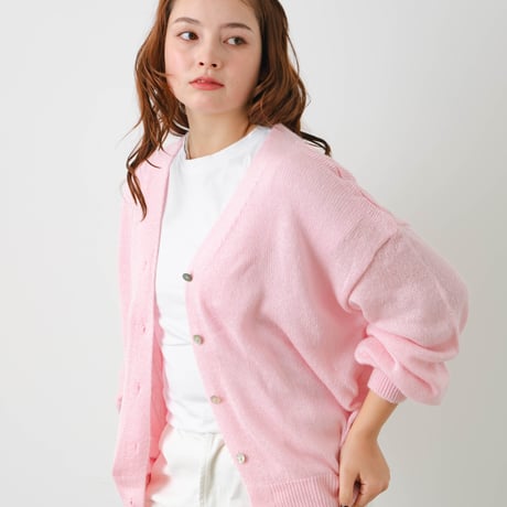 sheer cardigan pink