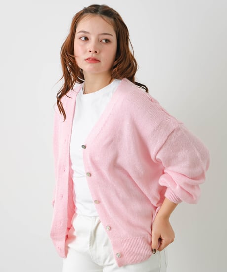 sheer cardigan pink