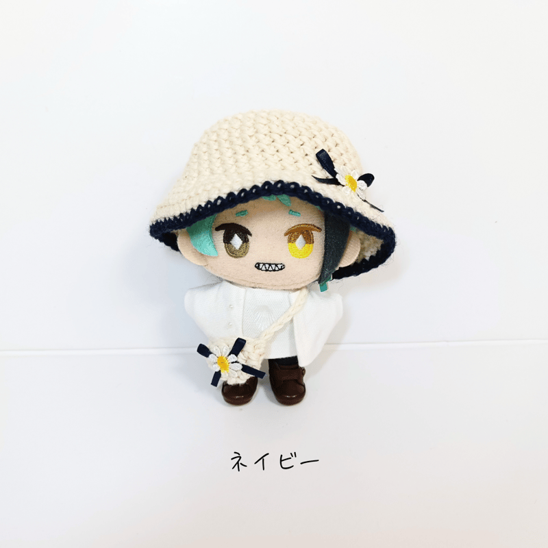 ぬい服　10㎝ぬい服　ぬい帽子　ハンドメイド　2WAY ぬい服10cm 韓国風ハット＆バッグセット | takoyuka