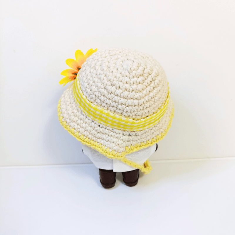 ぬい服10cm コットンひまわりセット～pop～（ハット＆トップス＆バッグ
