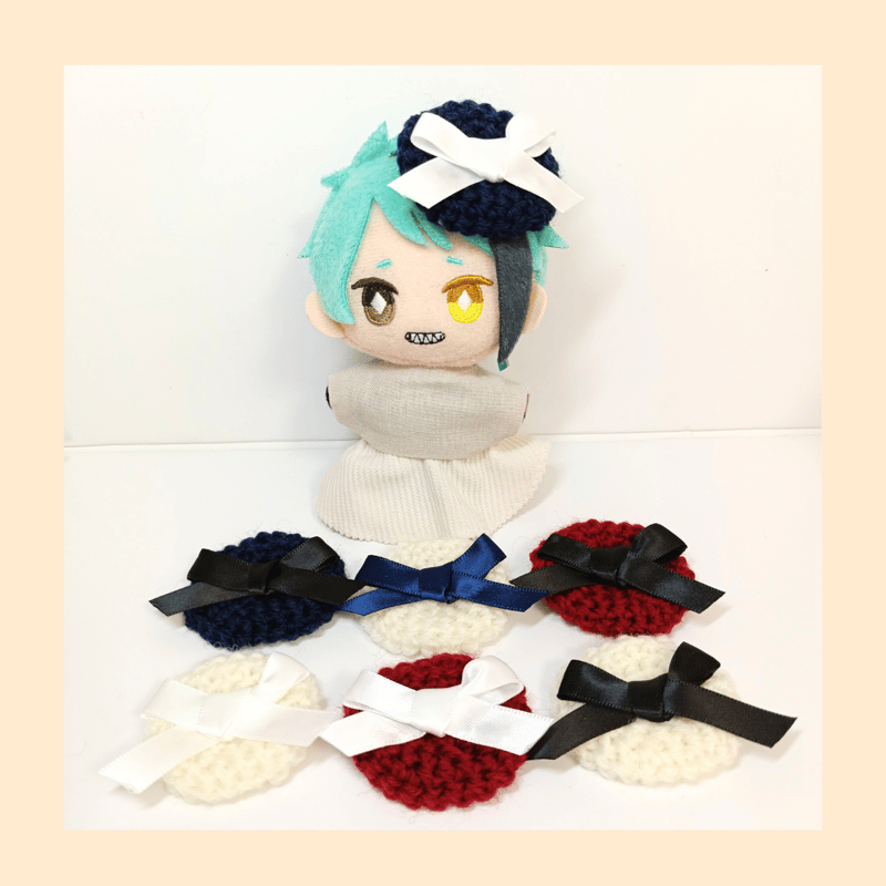 ぬい服10cm サテンリボンチビベレー | takoyuka