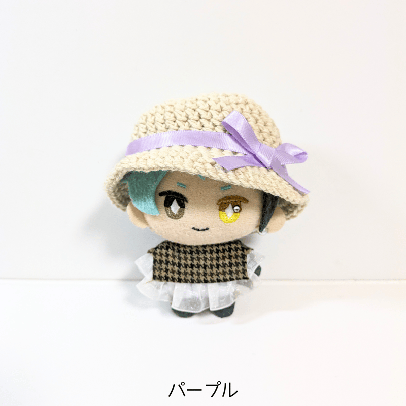 ぬい服10cm 細めサテン&フラワーハット | takoyuka ぬい服10cm 細めサテン&フラワーハット | takoyuka