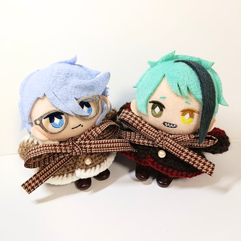 10cmぬい服 千鳥チェックリボンフードケープ | takoyuka