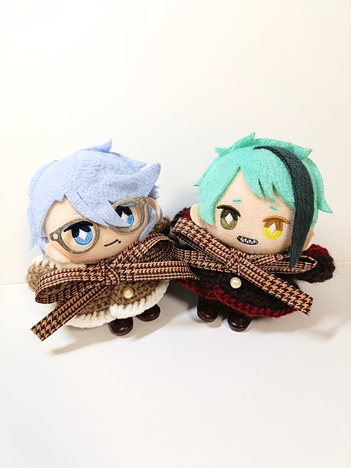 10cmぬい服 千鳥チェックリボンフードケープ | takoyuka
