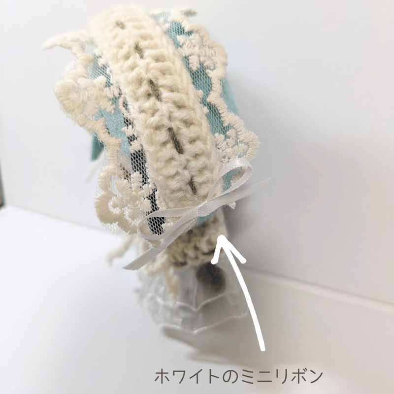 401 ヘッドドレス リボン レース いつぬい ぬい服 1L-141【20cm
