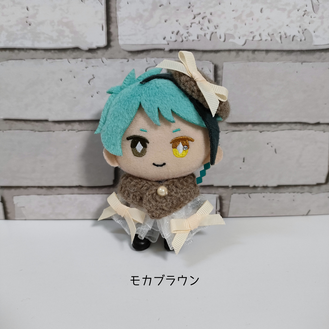 リボンベレー帽双子コーデセット　オーダーページ　関西ちびぬい　はぴぬい　ぬい服 10cmぬい服 リボンケープ＆チビベレーセット | takoyuka
