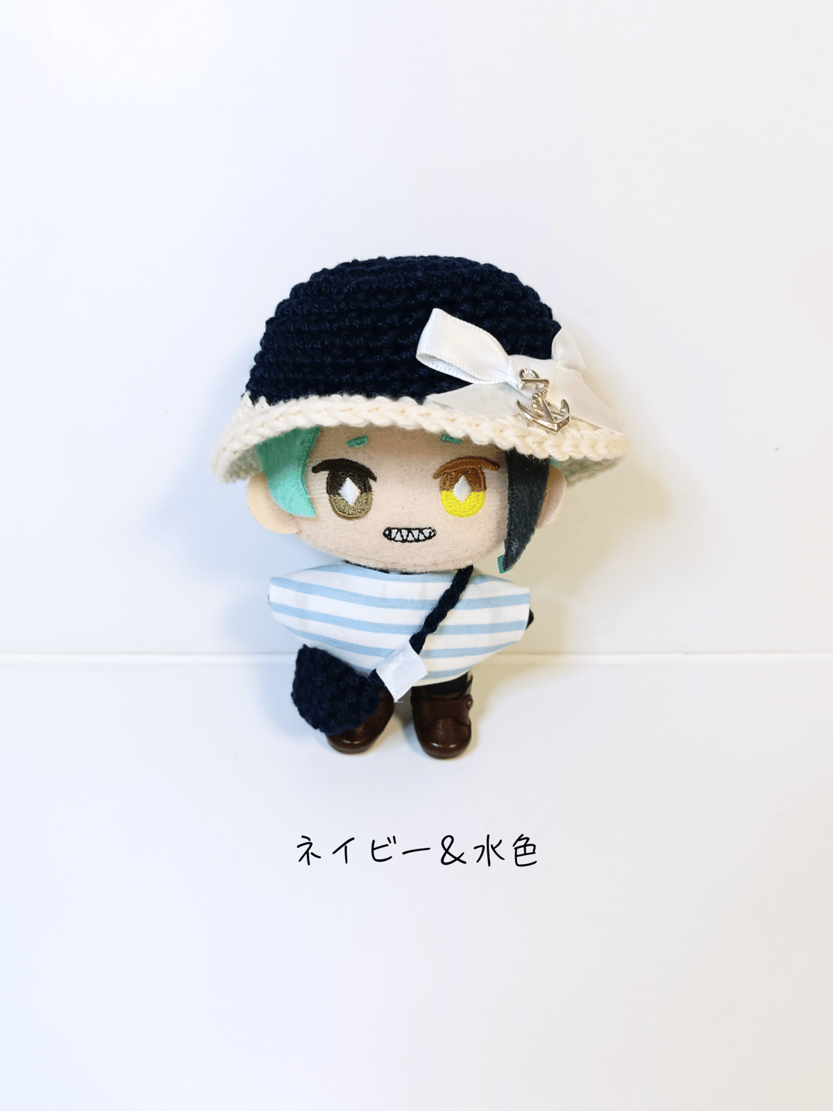 ぬい服10cm コットンマリンセット（ハット＆トップス＆バッグ） | takoyuka