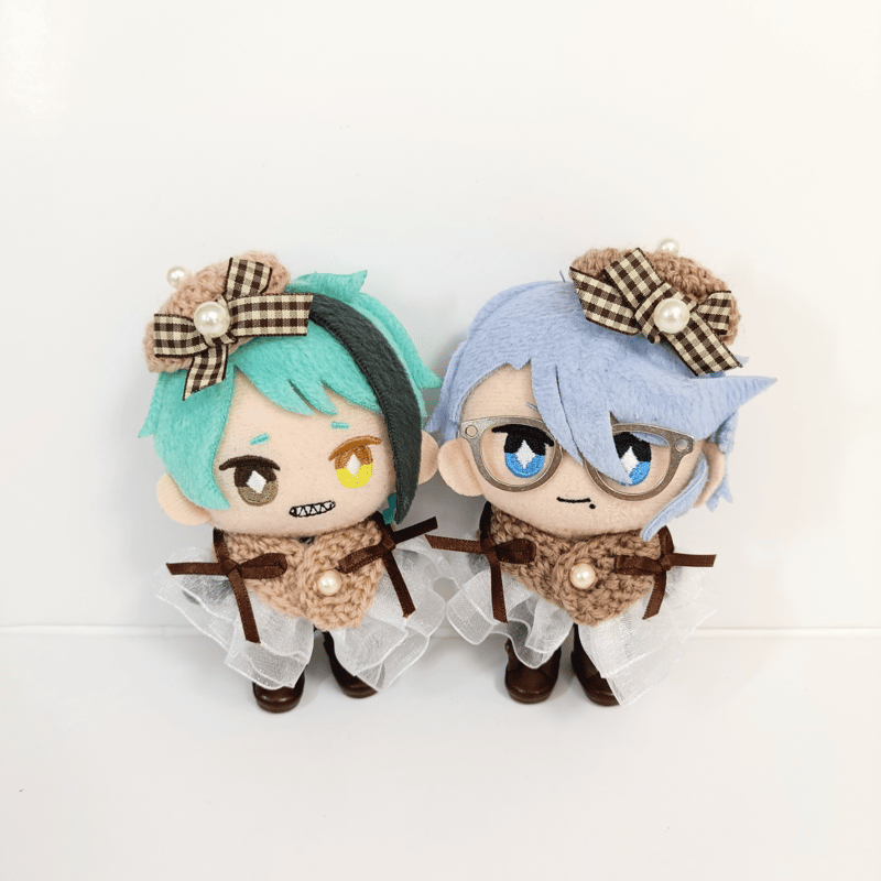 10cmぬい服 チェックリボンケープ＆チビベレーセット | takoyuka