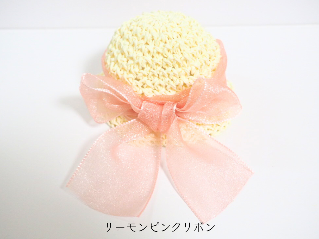 ぴのきお　新品未使用タグ付き　イノセントワールド　ピンクリボン麦わら帽子 ぴのきお 新品未使用タグ付き イノセントワールド ピンクリボン麦わら